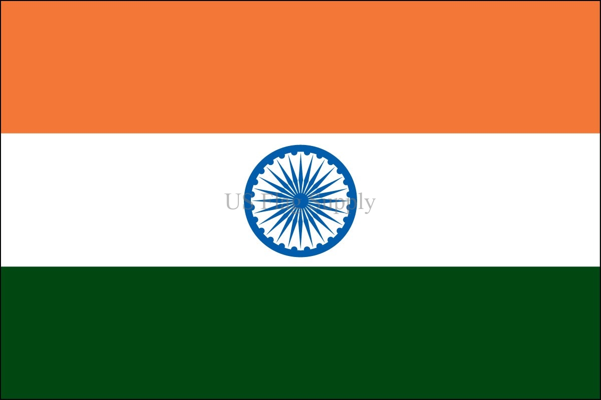 India Flag 3 x 5 ft. Indoor Display Flag