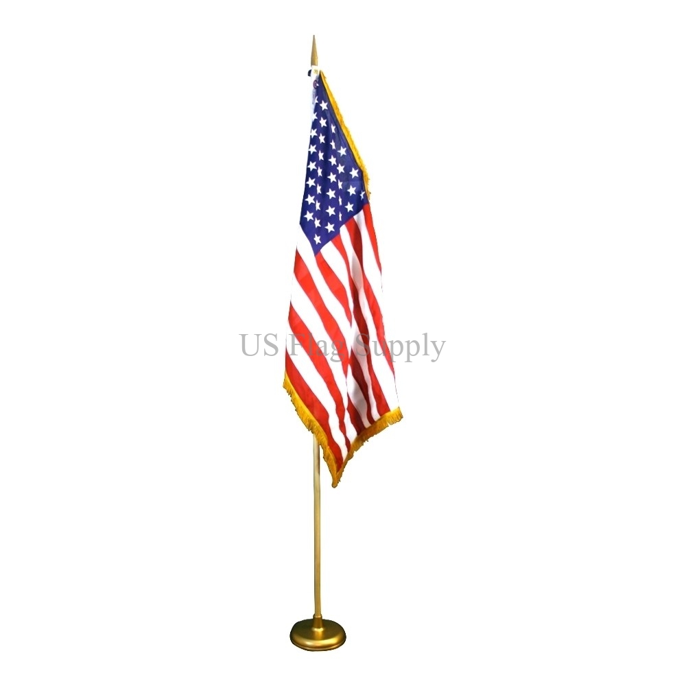 3 X 5 Ft United States Flagpole Set Include W Cotton Flag   32200  Zge1 Mm 