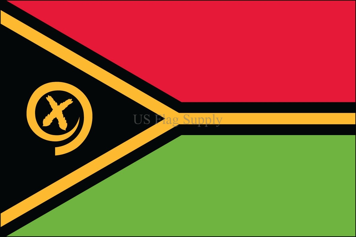 Vanuatu Flag 4 x 6ft. Indoor Flag