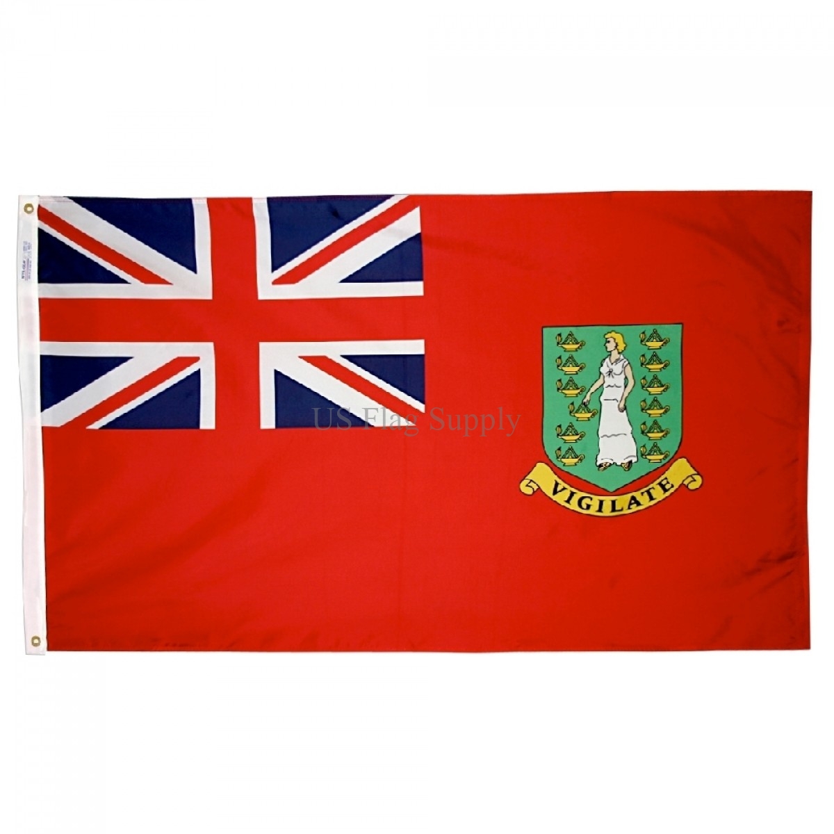 British Virgin Islands Red 3 X 5 Ft For Outdoor Use