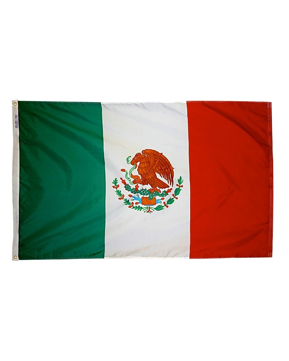 Size 8 Mexico Flag with Canvas Header & Brass Grommets