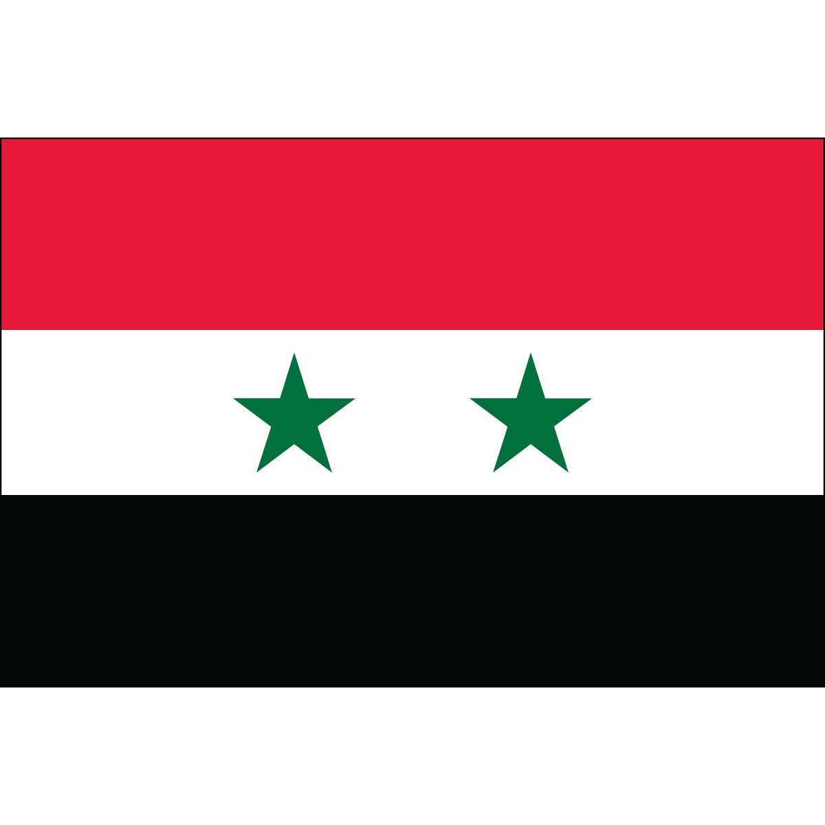 3ft. x 5ft. Syria Flag with Side Pole Sleeve