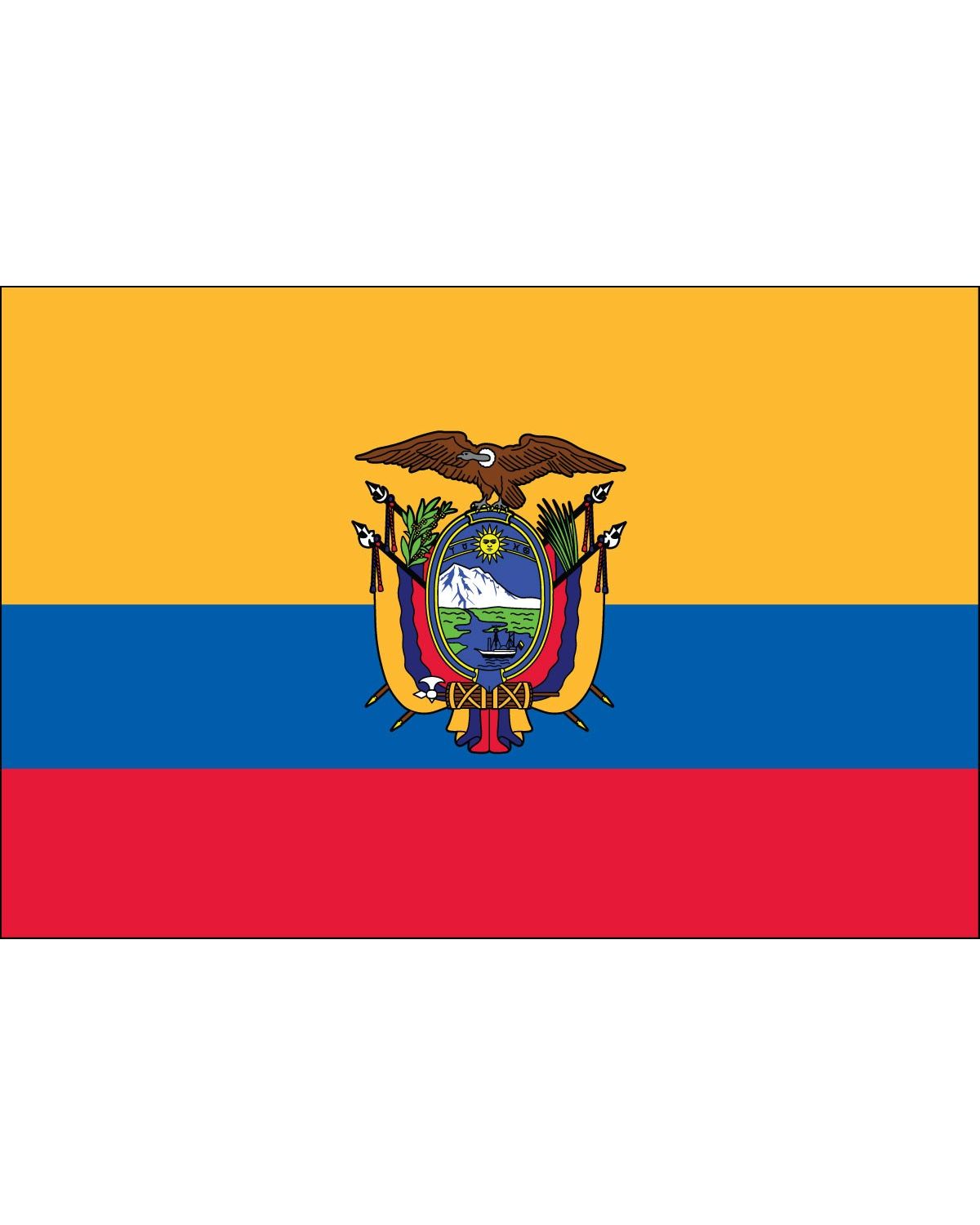 Ecuador Flag 3 x 5 ft. Indoor Display Flag