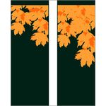Fall Leaves, Green Double Banner