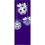 Blue & Sliver Ornaments Banner - Purple