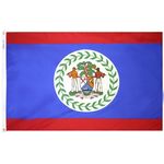 4ft. x 6ft. Belize Flag w/ Line Snap & Ring