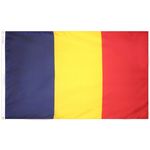 4ft. x 6ft. Chad Flag w/ Line Snap & Ring