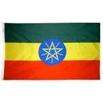 3ft. x 5ft. Ethiopia Flag with Brass Grommets