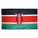 4ft. x 6ft. Kenya Flag w/ Line Snap & Ring