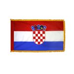 2ft. x 3ft. Croatia Flag Fringed for Indoor Display