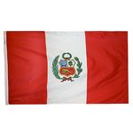 4ft. x 6ft. Peru Flag Seal w/ Line Snap & Ring