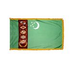 4ft. x 6ft. Turkmenistan Flag for Parades & Display with Fringe