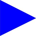 Size 3-1/2 Subdivision Signal Pennant with Line Snap & Ring