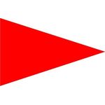 Size 3-1/2 Speed Signal Pennant with Line Snap and Ring