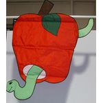 Apple with Worm Banner