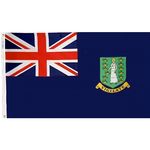 2ft. x 3ft. British Virgin Island Blue Flag with Canvas Header