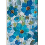 Oil Painted Blue Poppies And Lilies House Flag
