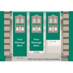 30 x 96 in. Seasonal Banner Historic Welcome Building