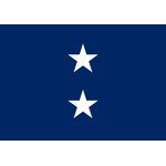 3ft. x 4ft. Navy 2 Star Admiral Flag w/ Lined Pole Sleeve