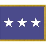 3ft. x 5ft. Air Force 3 Star General Flag Indoor w/ Fringe