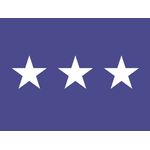3ft. x 5ft. Air Force 3 Star General Flag w/ Side Pole Sleeve