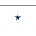 3ft. x 4 ft. Navy 1 Star Non-Seagoing Admiral Flag w/Grommets