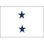 3ft. x 4 ft. Navy 2 Star Non-Seagoing Admiral Flag w/Grommets