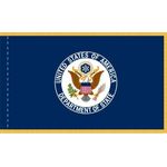 4.4 ft x 5.6 ft. Department of State Flag Display w/ Gold Fringe