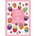 Keep Calm and Eat Cupcakes House Flag