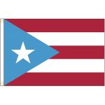 4ft. x 6ft. Puerto Rico Flag Sky Blue Heading & Grommets