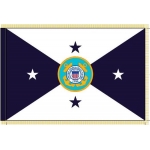 4ft. x 6ft. USCG Vice Commandant Flag with Gold Fringe