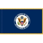 4ft. x 6ft. Dept. of State Flag Display with Gold Fringe