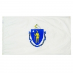 Size 7 Massachusetts Flag with Canvas Header & Brass Grommets