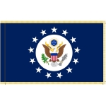 3ft. x 5ft. US Embassy Ambassadors Flag with Gold Fringe