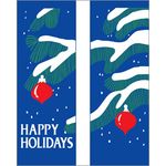 30 x 84 in. Holiday Banner Tree Branches & Ornaments-Double Sided