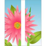 30 x 96 in. Seasonal Banner Big Pink Flower-Double Sided Design