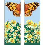 30 x 96 in. Seasonal Banner Butterfly & Daisies-Double Sided Design