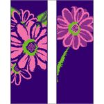 30 x 96 in. Seasonal Banner Pink Daisy-Double Sided Design Canvas