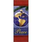 30 x 60 in. Seasonal Banner Peace Globe