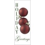 30 x 84 in. Holiday Greeting Red Ornaments Banner