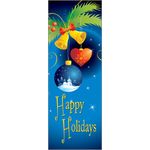30 x 60 in. Holiday Banner Cartoon Ornaments