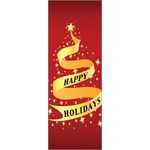 30 x 84 in. Holiday Banner Happy Holidays Ribbon Tree