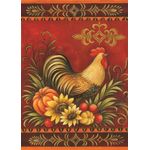 Fall Rooster House Flag