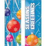 30 x 94-96 in. Holiday Banner Colorful Ornaments-Double Sided Design