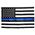 3ft. x 5ft. Thin Blue Line US Flag Sewn