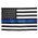 2ft. x 3ft. Thin Blue Line US Flag Sewn