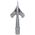 8-1/4 in. Metal Army Spear Ornament Silver