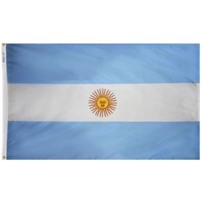 4ft. x 6ft. Argentina Flag Seal w/ Line Snap & Ring