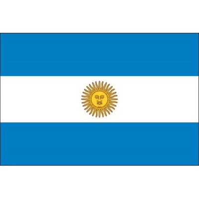 2ft. x 3ft. Argentina Flag Seal for Indoor Display