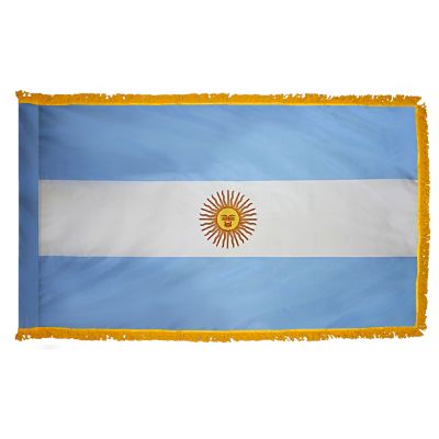 3ft. x 5ft. Argentina Flag Seal for Parades & Display with Fringe
